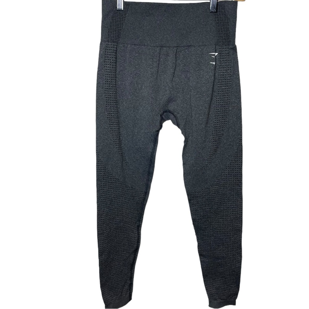 Gymshark dark gray heather leggings Vital Seamless Short size large